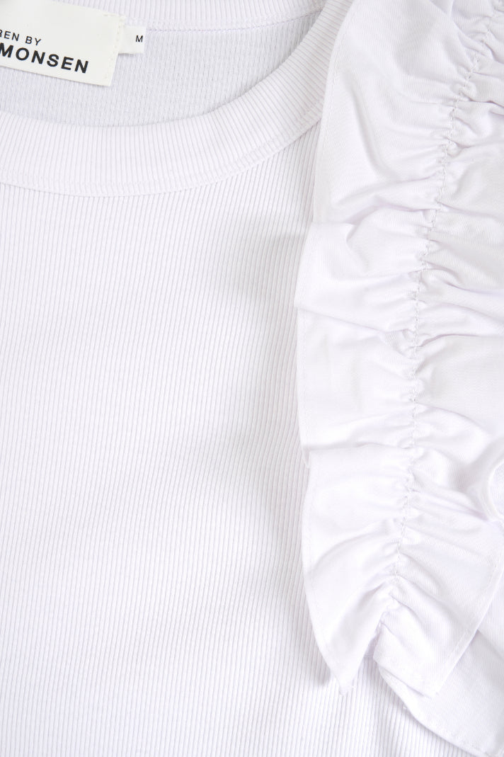 Karen by Simonsen Oda Ruffle Tank - Bright White