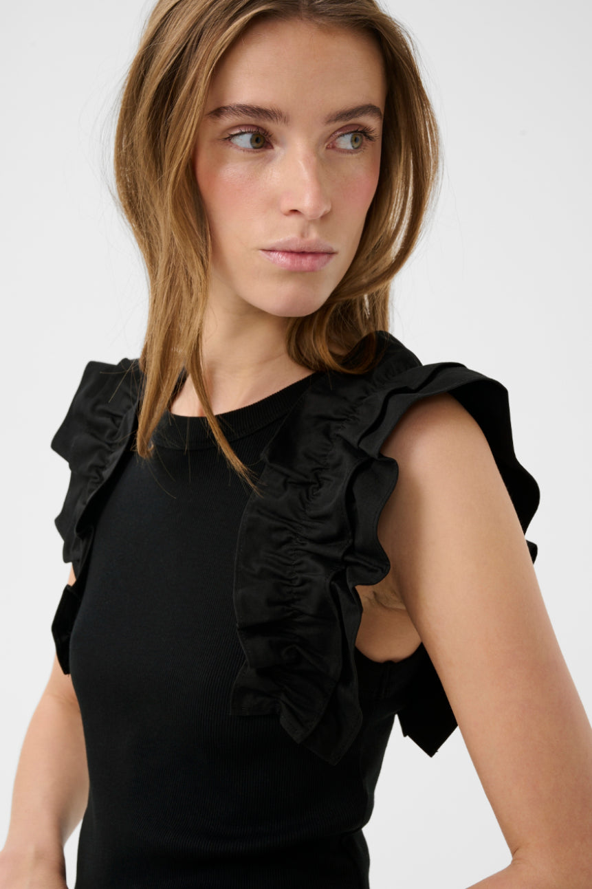 Karen by Simonsen Oda Ruffle Tank - Meteorite