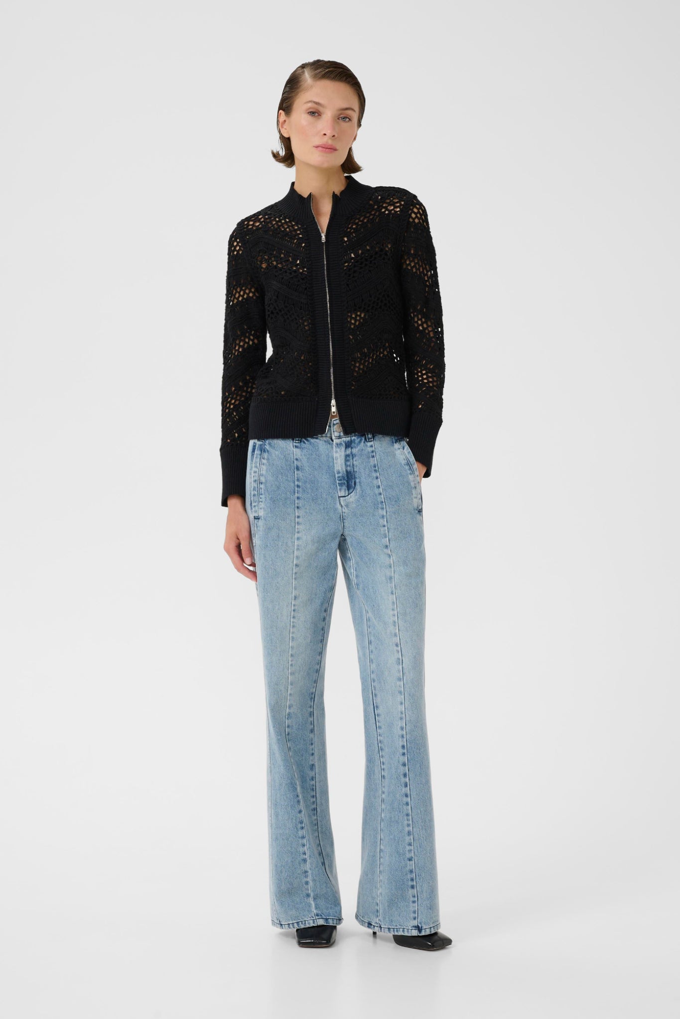 Karen by Simonsen Eudora Lace Cardigan - Meteorite