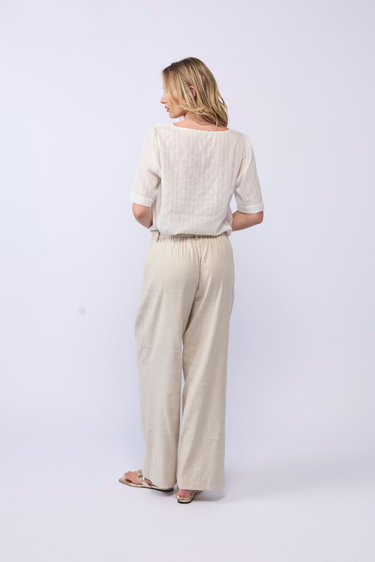 Drama the Label Lake Pant - Natural Linen