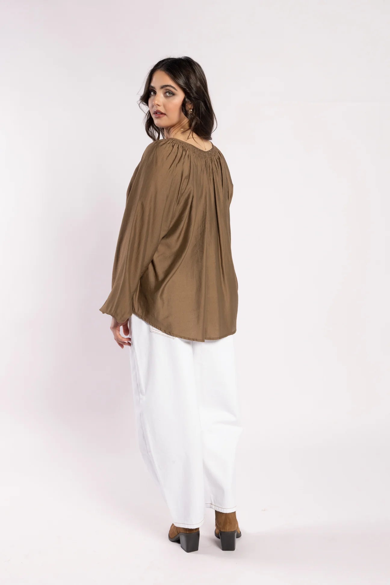Ca Va Blouse - Coffee
