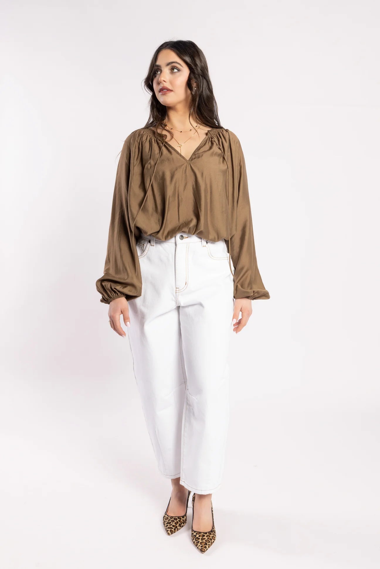 Ca Va Blouse - Coffee