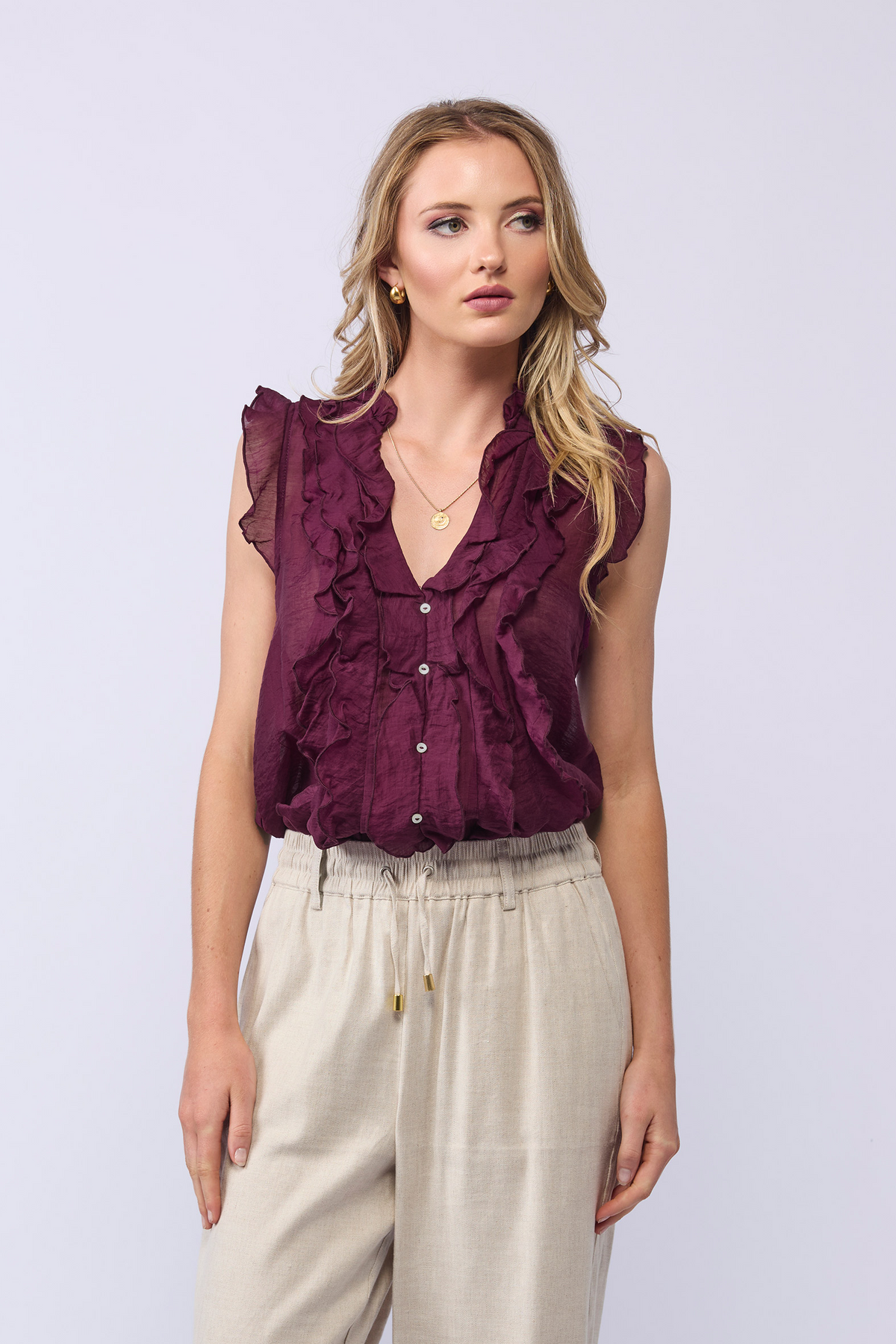 Drama the Label Vida Top - Cerise