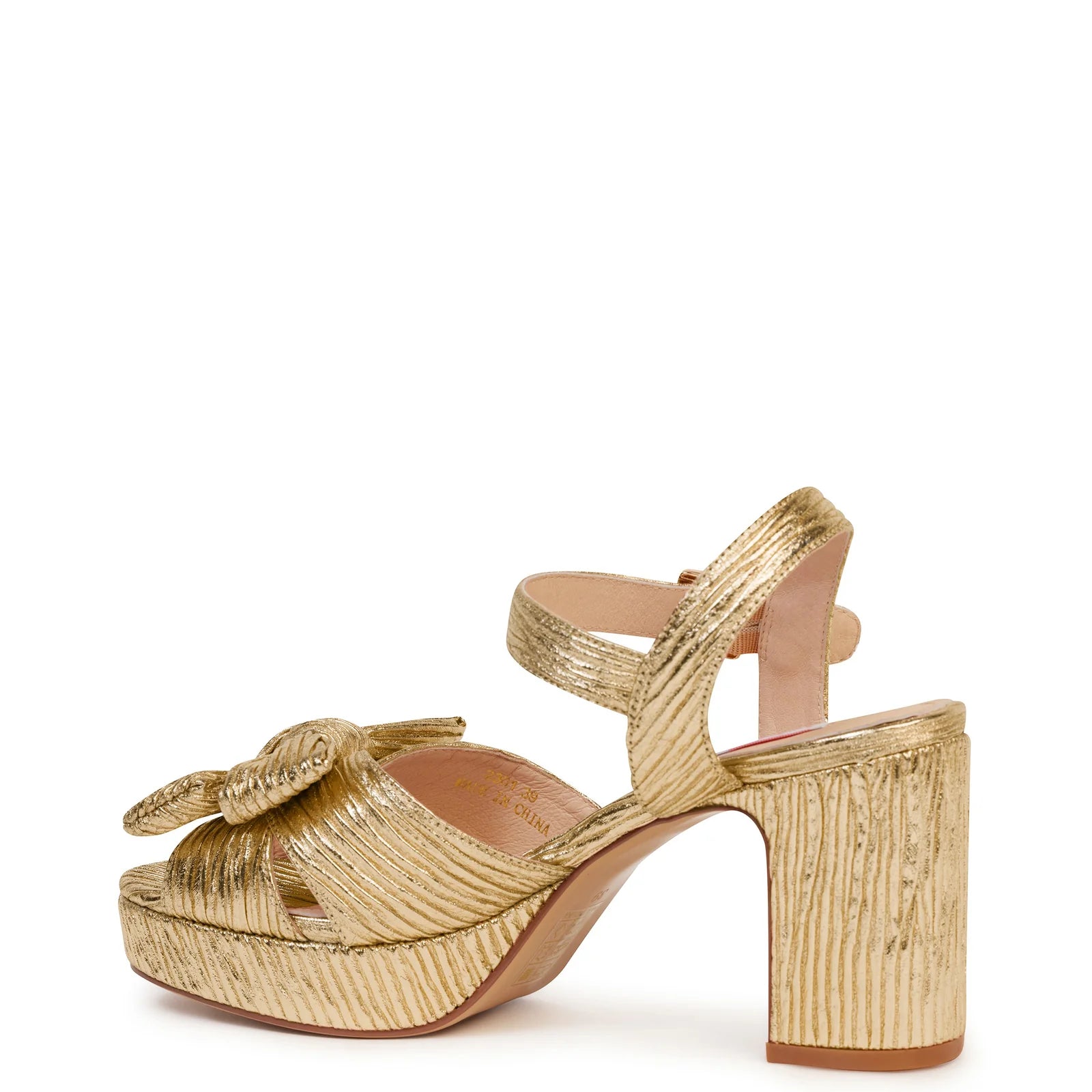 Kathryn Wilson Zsa Zsa Heels - Gold Pleats