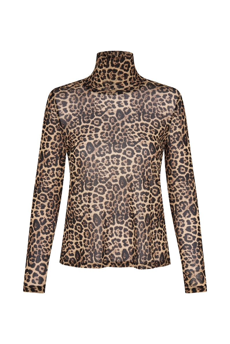 Orie High Neck Bouse - Leopard