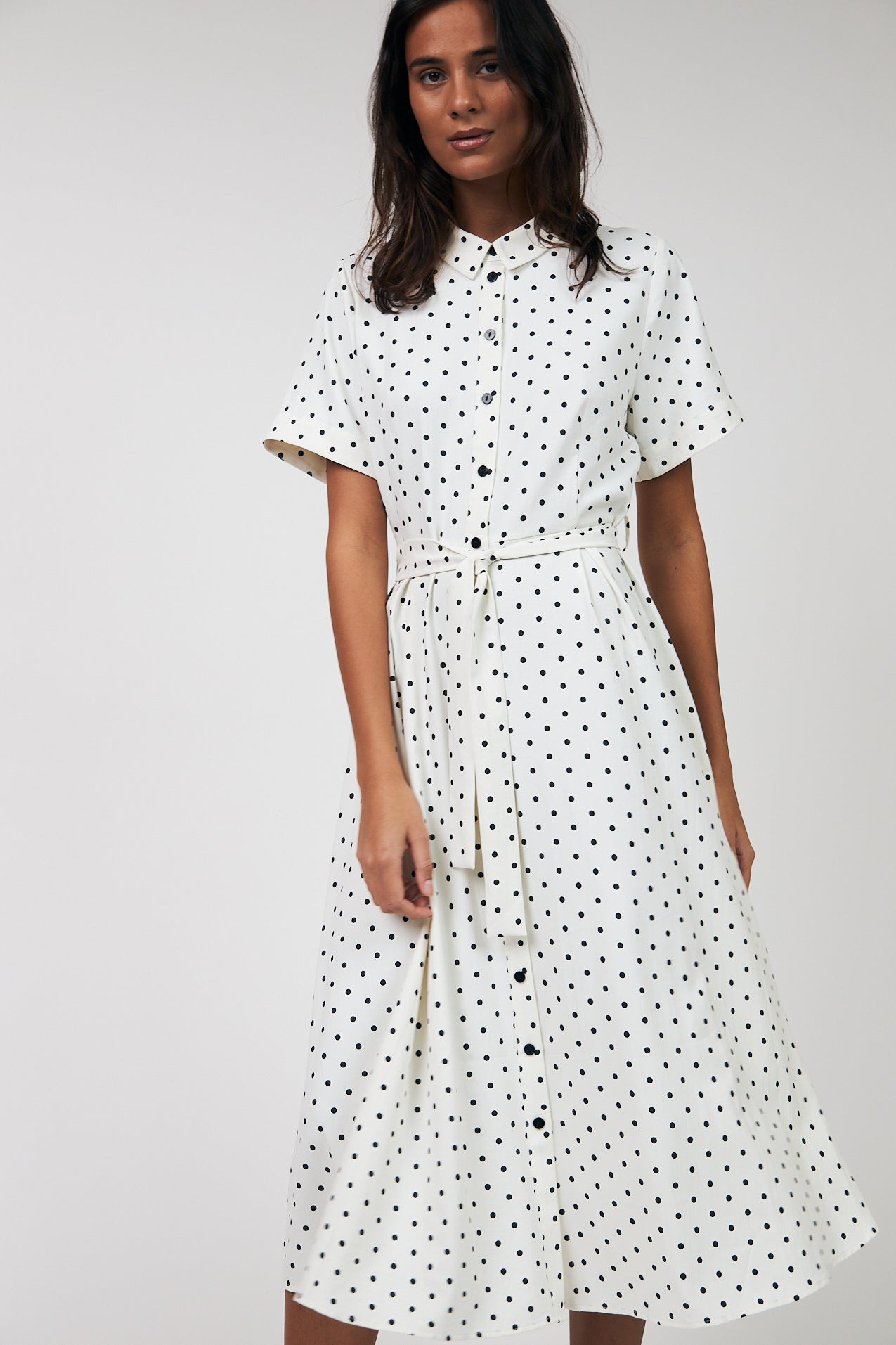 Lollys Laundry Blake Midi Dress - Dot Print