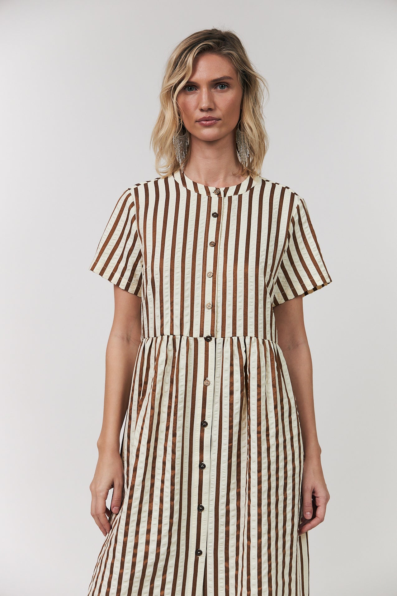 Lollys Laundry Aliya Maxi Dress - Dark Mokka