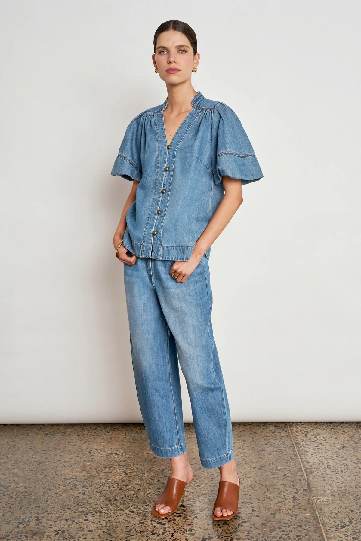 Zoe Kratzmann Magnify Top - Mid Wash Denim