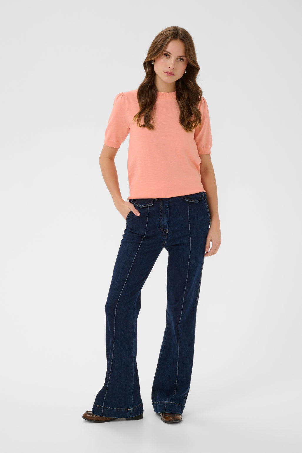 Saint Tropez Mila Short Sleeve Knit - Blooming Dahlia