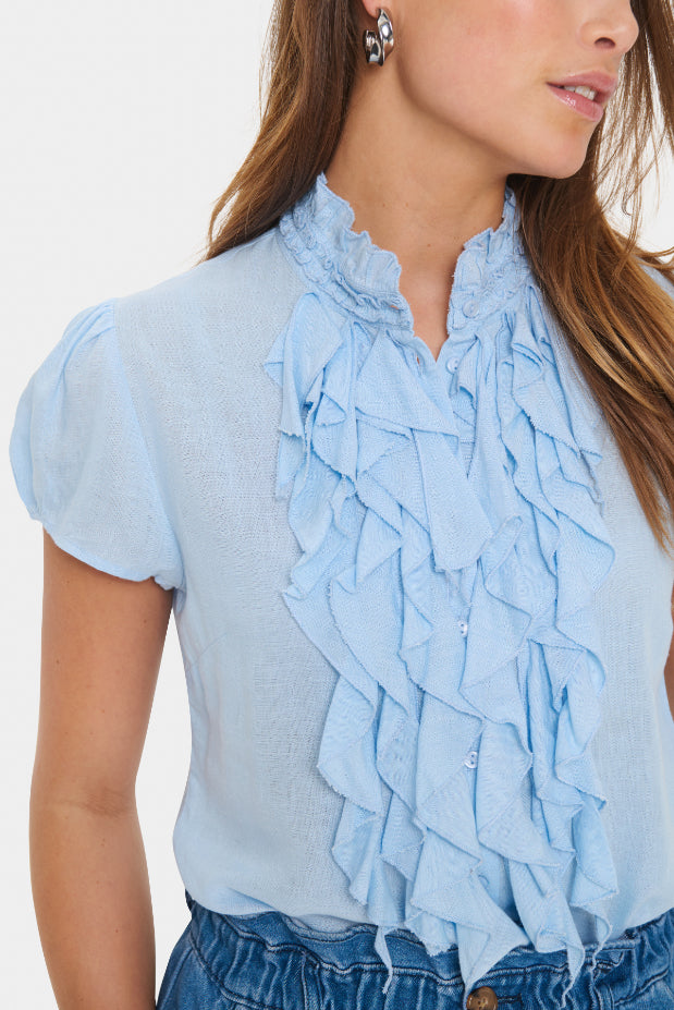 Saint Tropez Elli Shirt - Chambray Blue