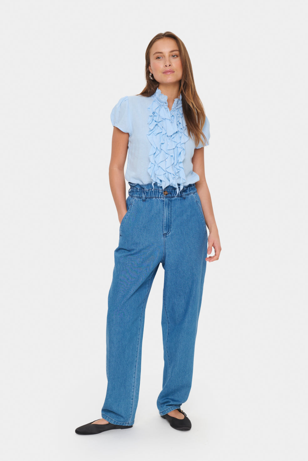 Saint Tropez Elli Shirt - Chambray Blue