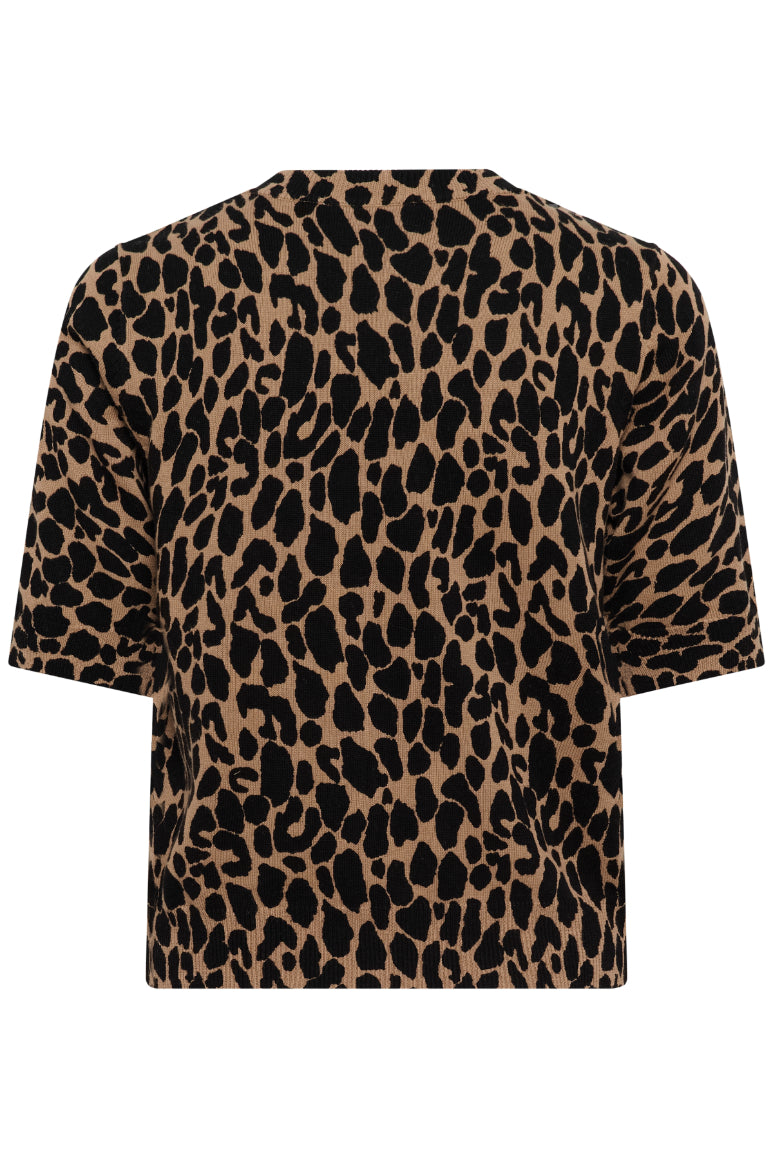 Paloma Short Sleeve Pullover – Tiger's Eye Spotty Leopard