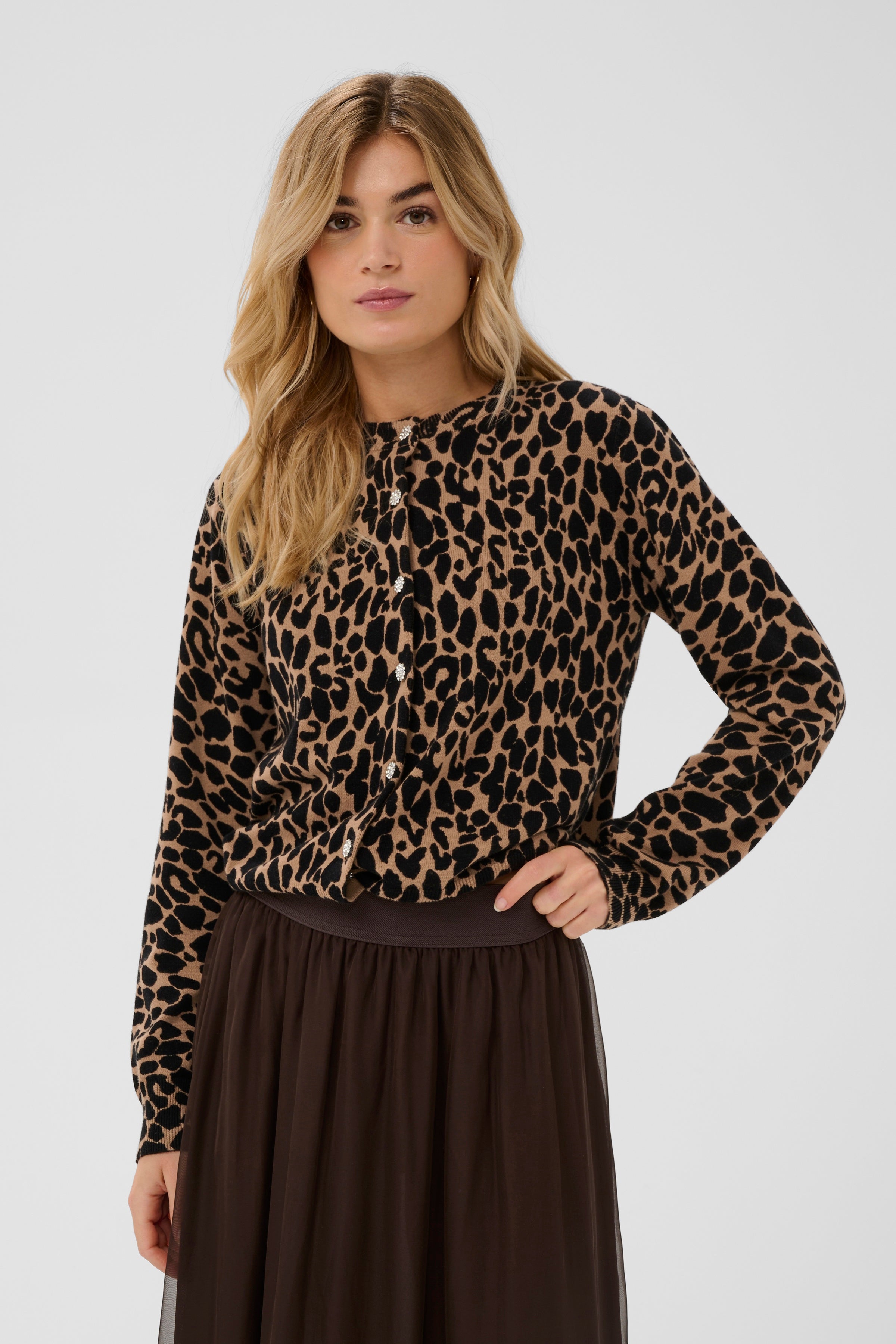 Paloma Cardigan – Tiger's Eye Spotty Leopard