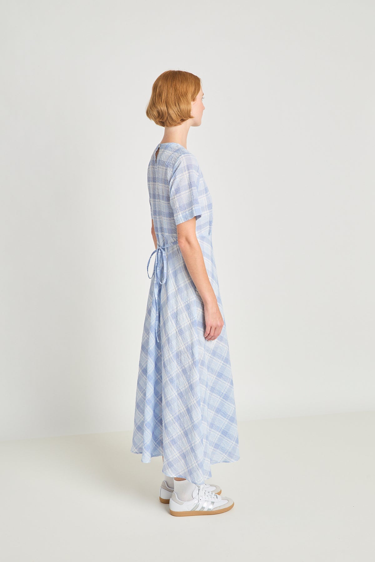 Balance Dress - Pale Blue Check