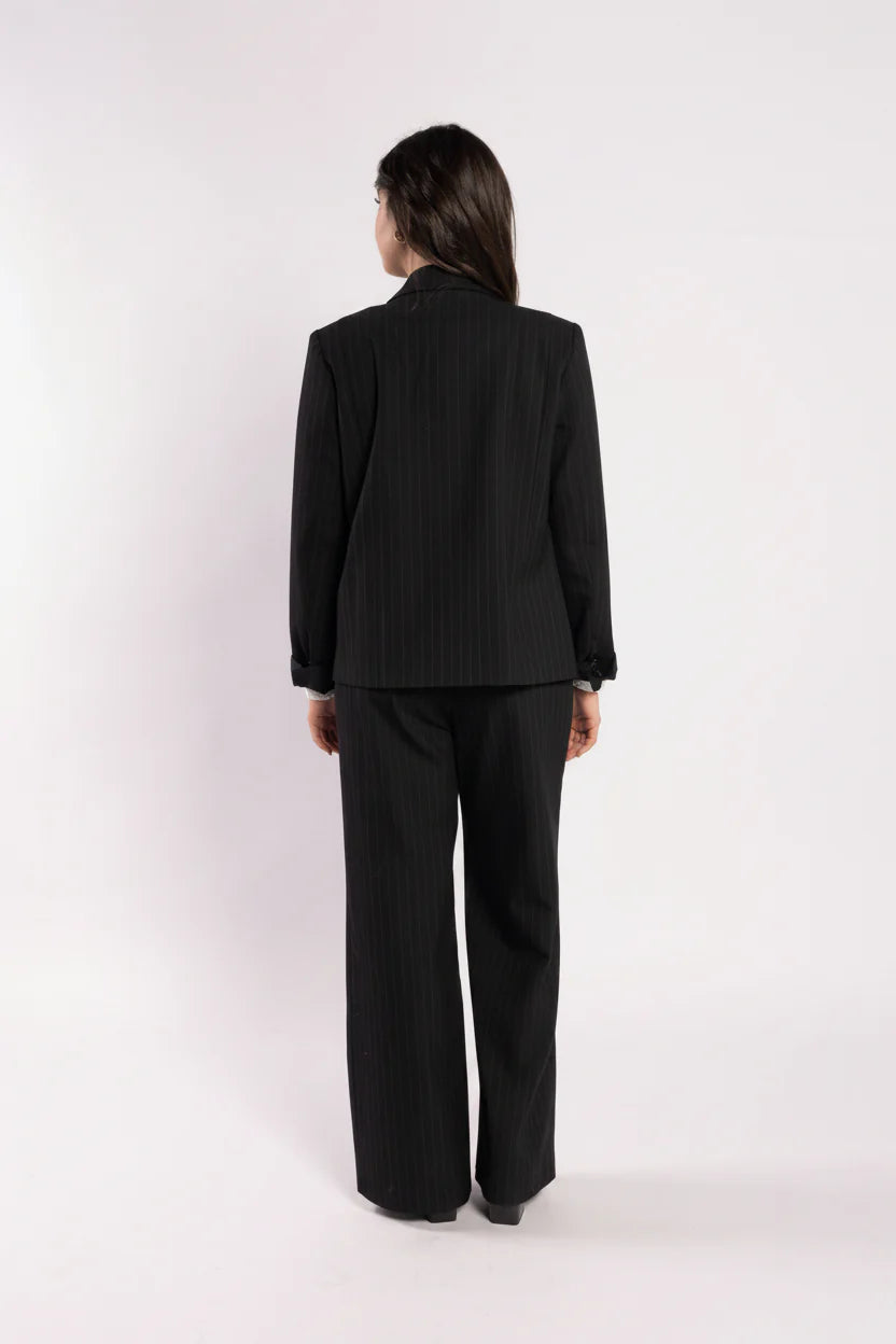 Espresso Blazer - Noir Stripe