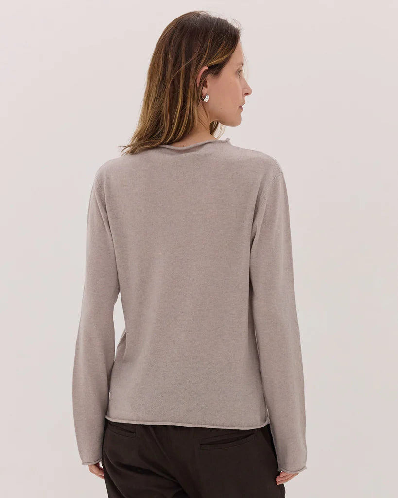 Cloth & Co The Funnel Neck Top - Cobweb