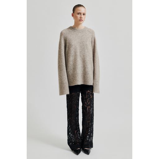 Second Female Roy Knit - Beige Melange