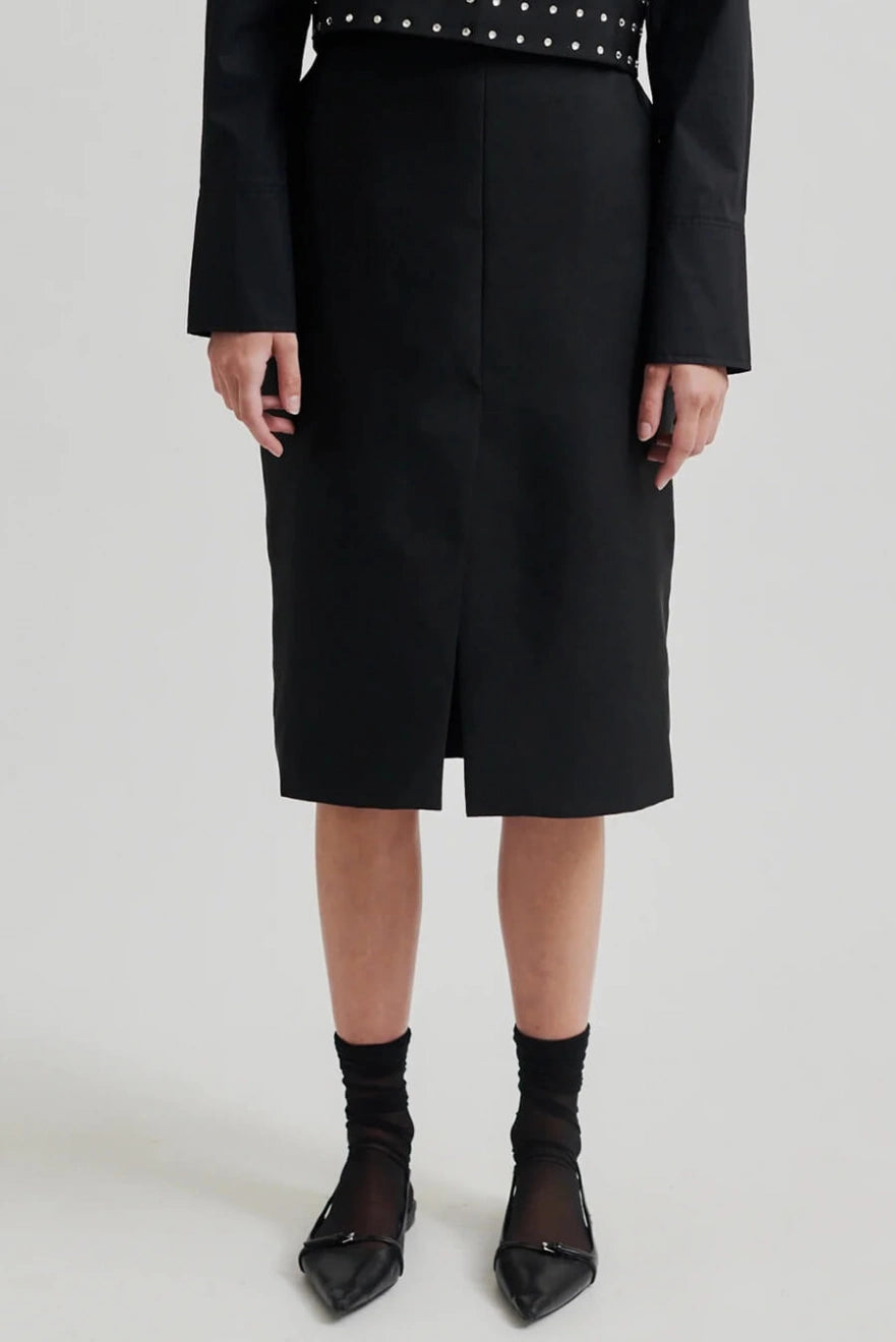 Second Female Evie New Pencil Skirt - Black