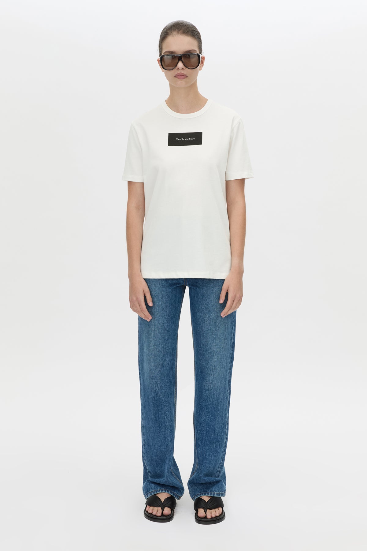 Camilla and Marc Wilde Print Tee - Soft White/Black