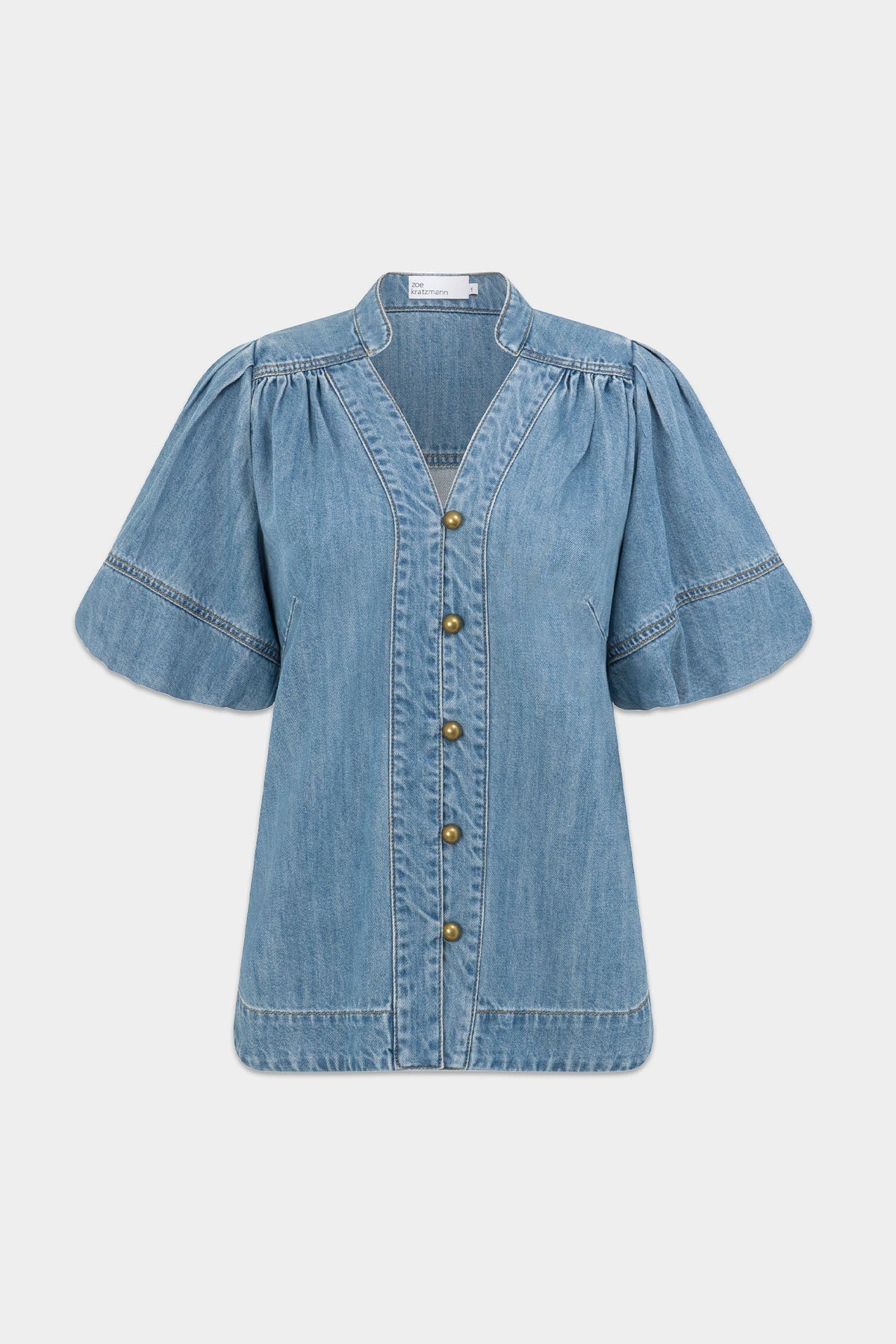 Zoe Kratzmann Magnify Top - Mid Wash Denim