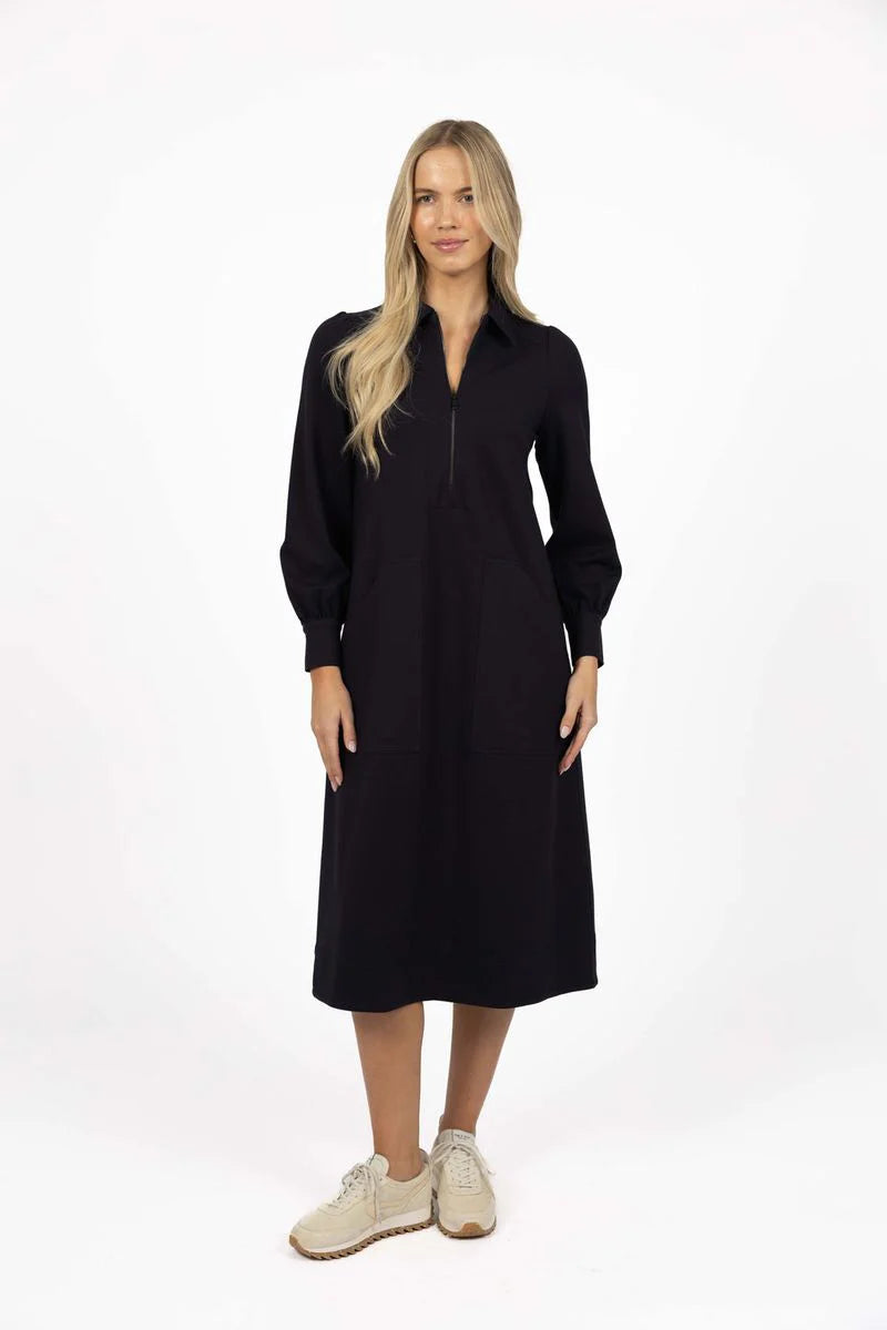Dune Midi Dress - Black
