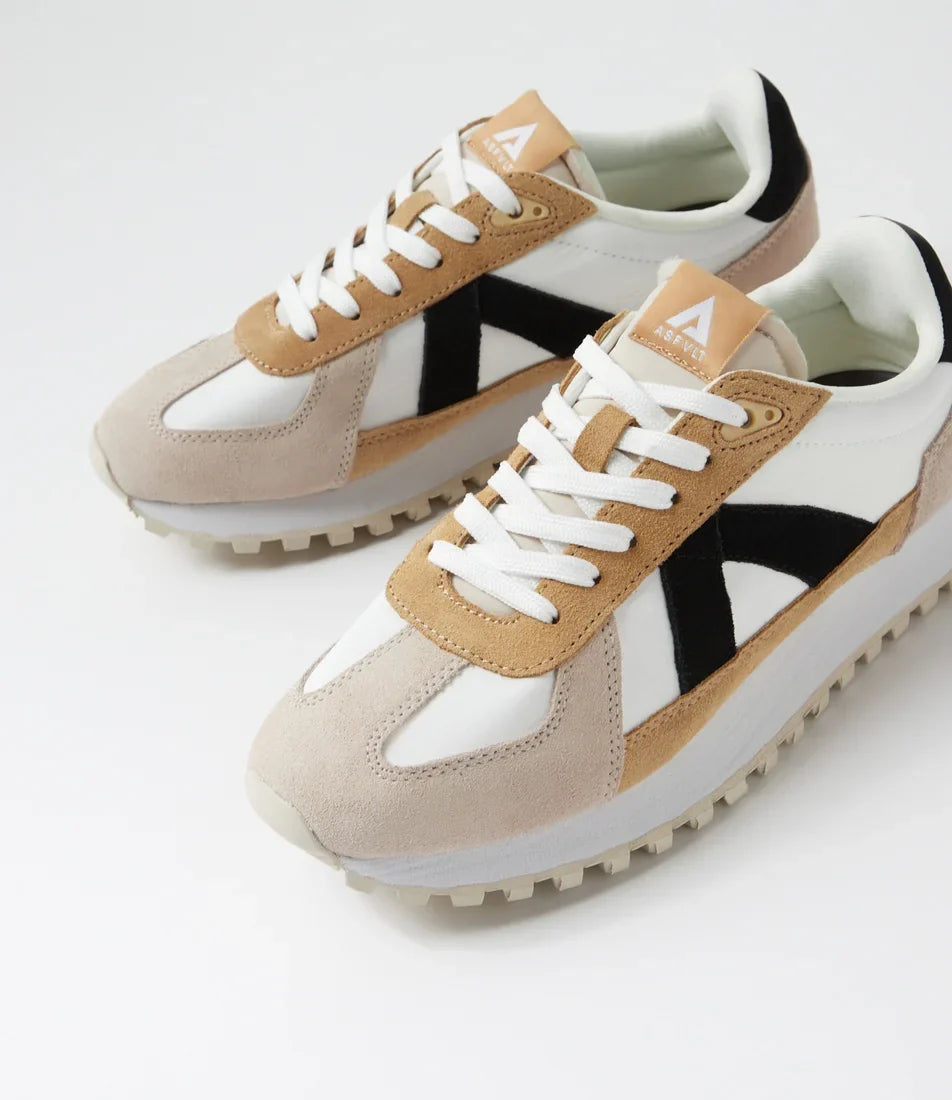ASVLT Gate Sneaker — White/Tan/Black