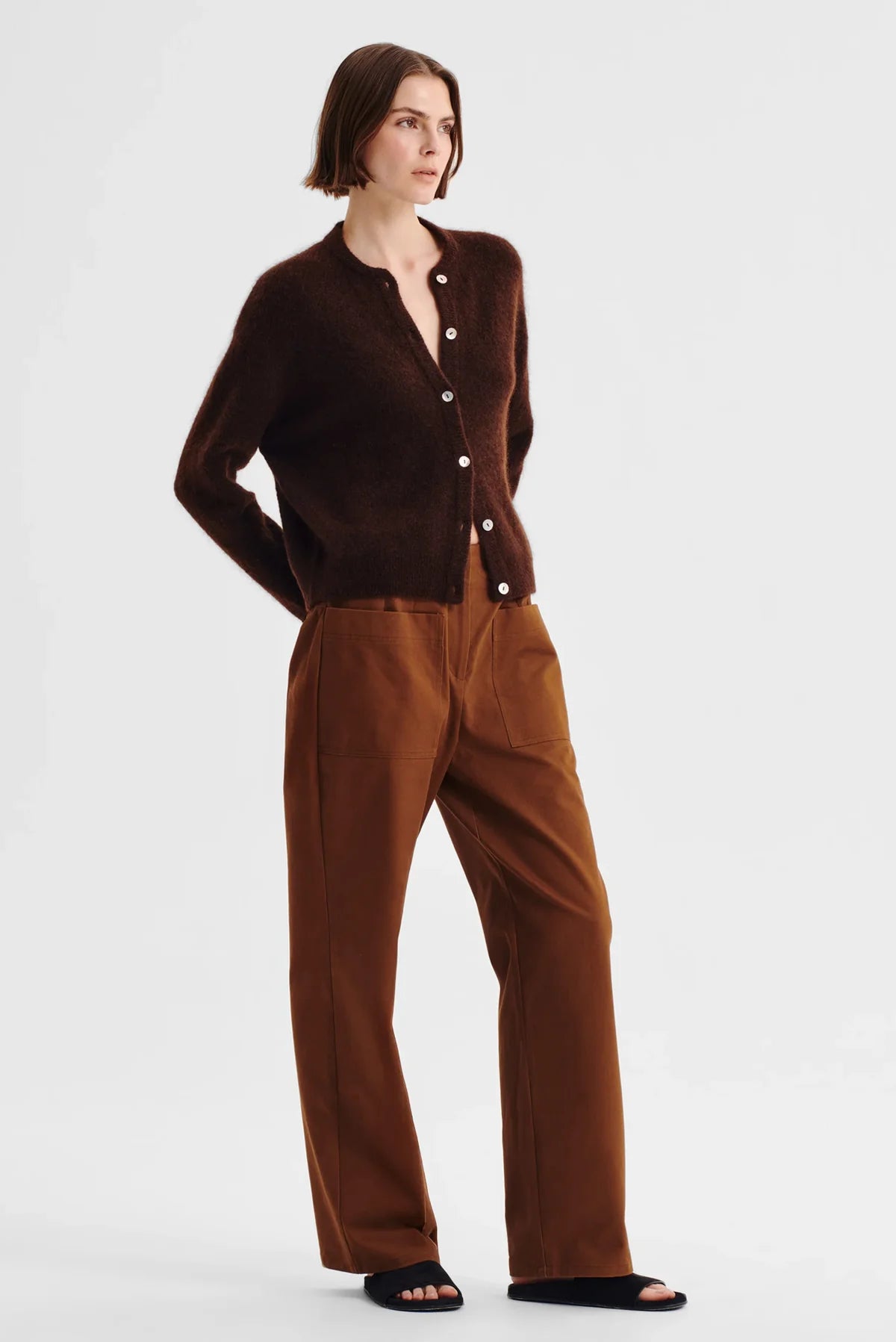 Albi Knit Cardigan - Chocolate