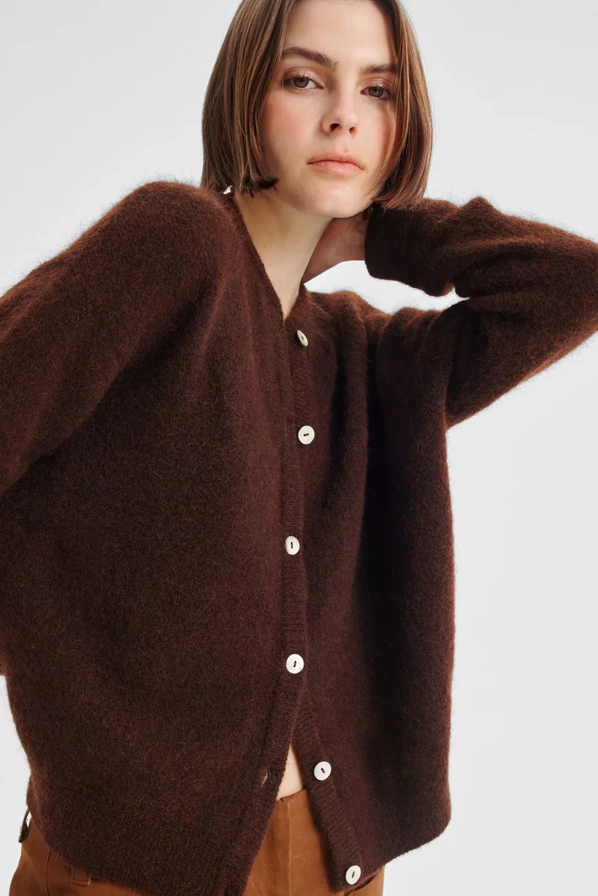 Albi Knit Cardigan - Chocolate
