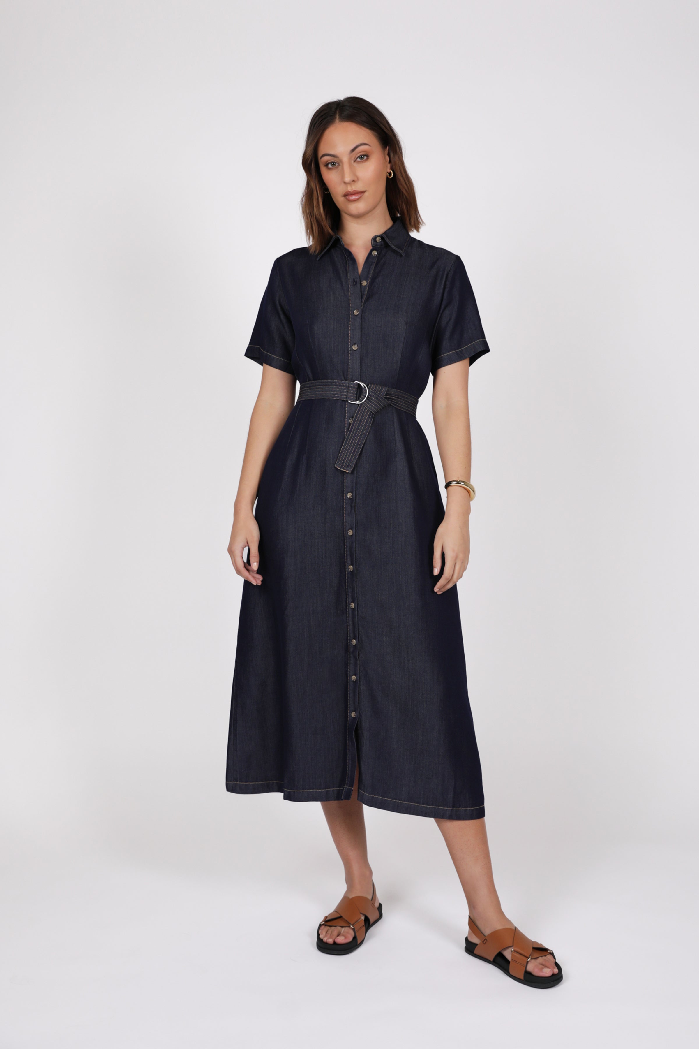 Marlow Axis Shirt Dress - Indigo