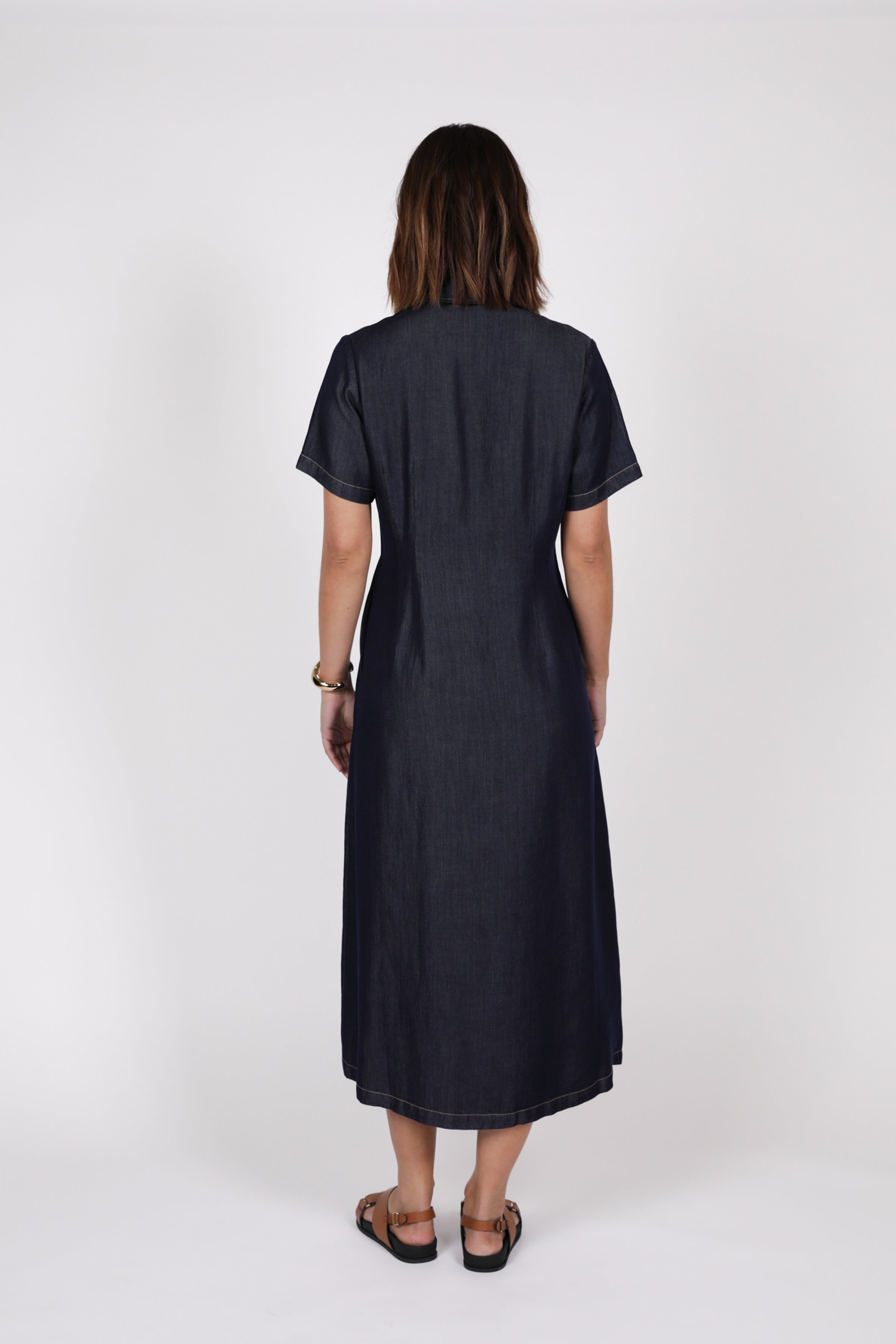 Marlow Axis Shirt Dress - Indigo