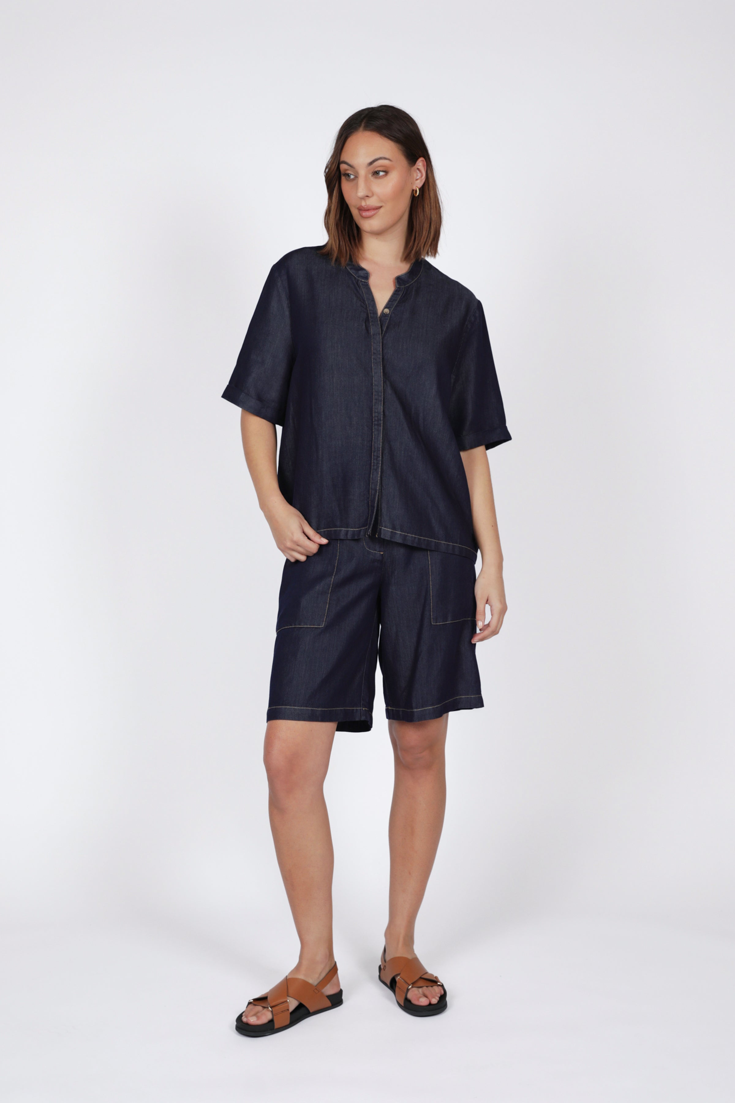 Marlow Axis Top - Indigo