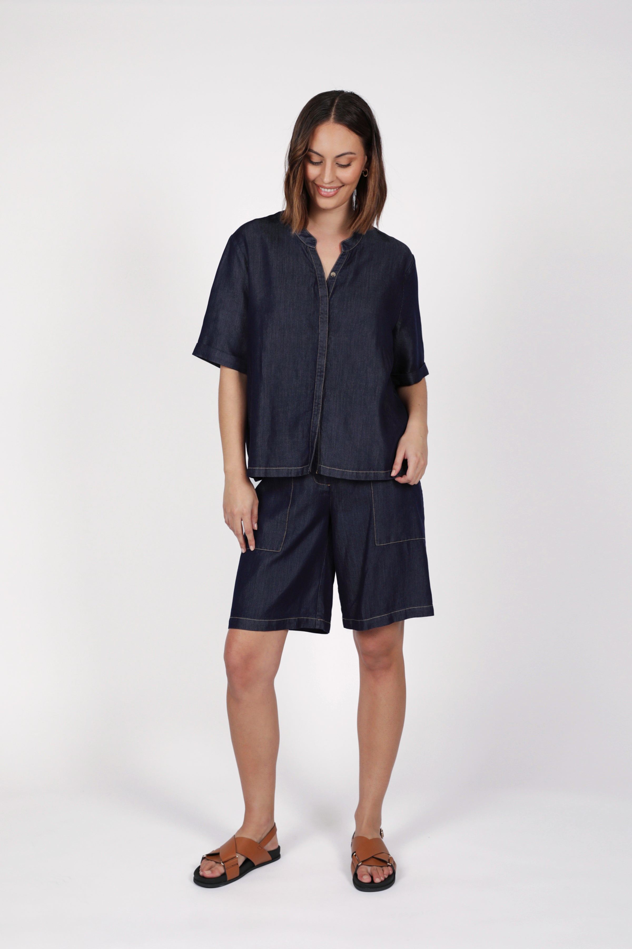 Marlow Axis Top - Indigo