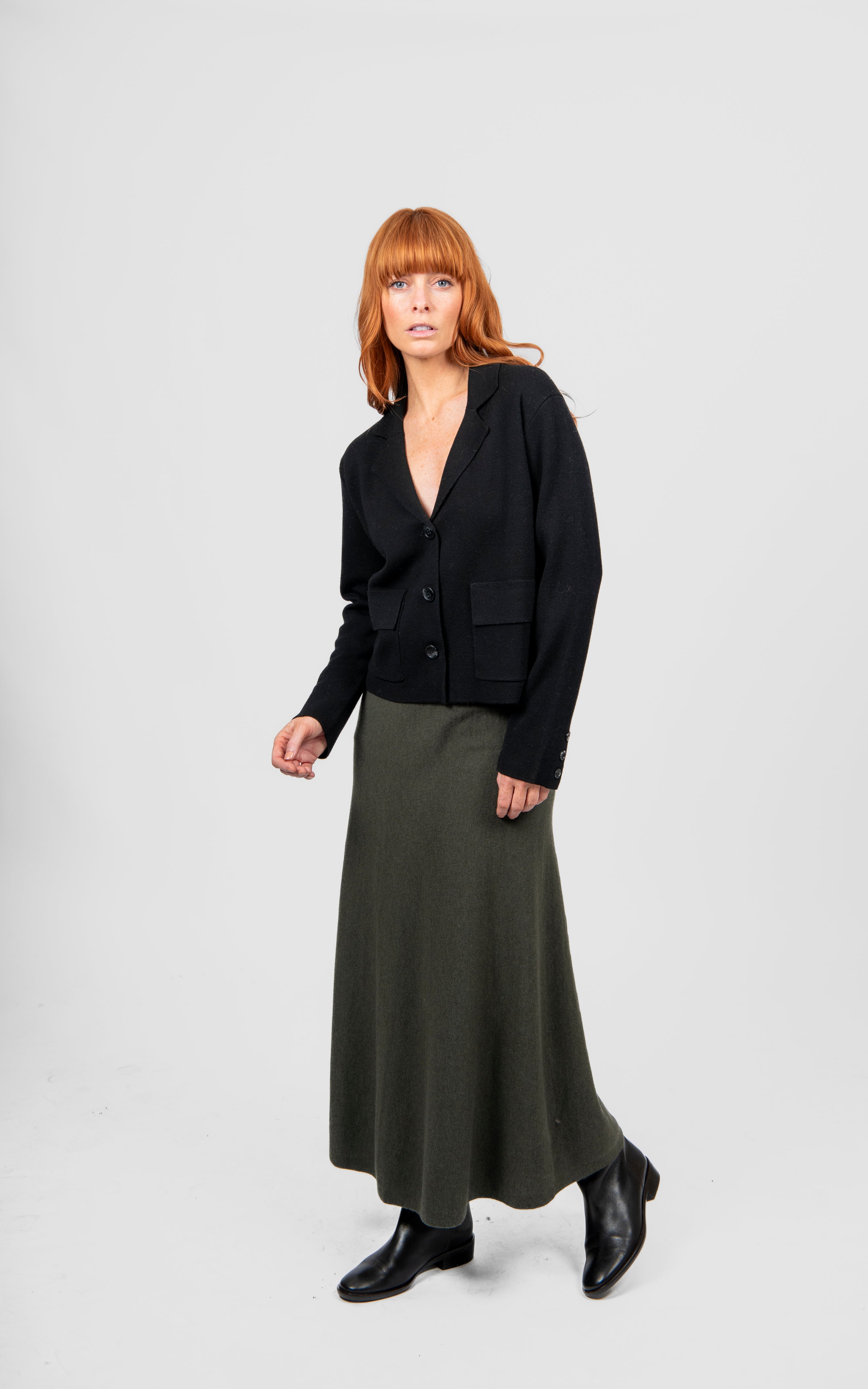 Flared Skirt - Olive