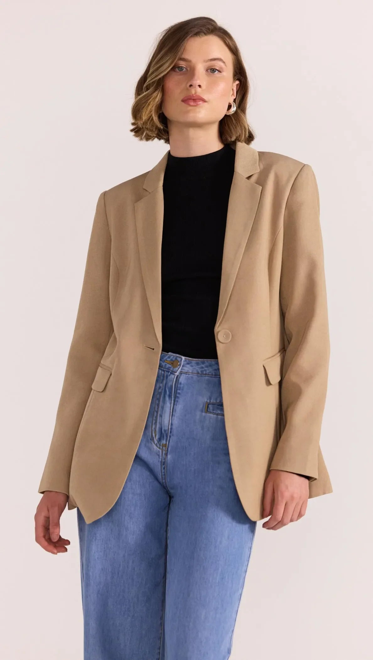 Staple the Label Bromley Blazer - Oat