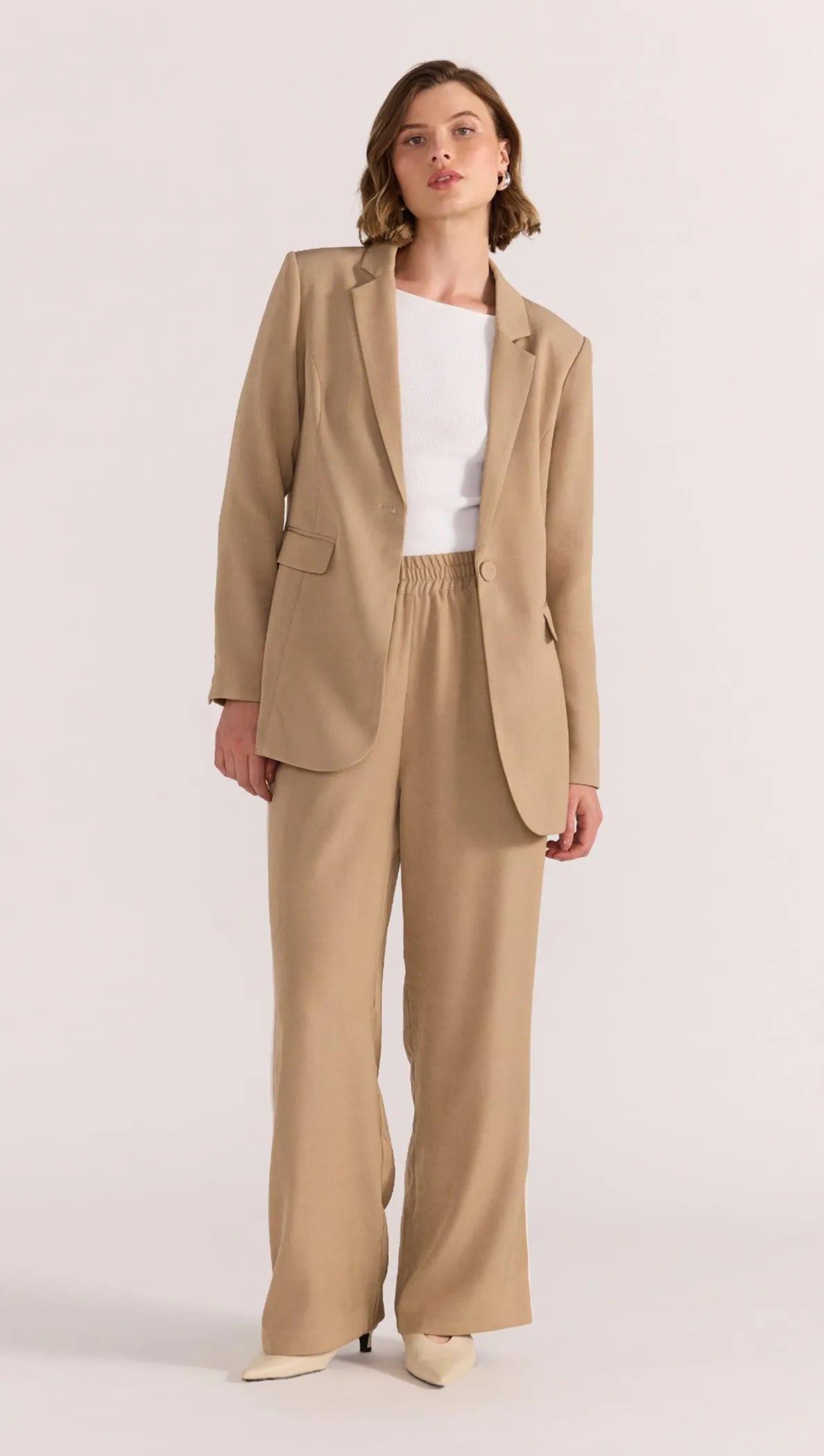 Staple the Label Bromley Blazer - Oat