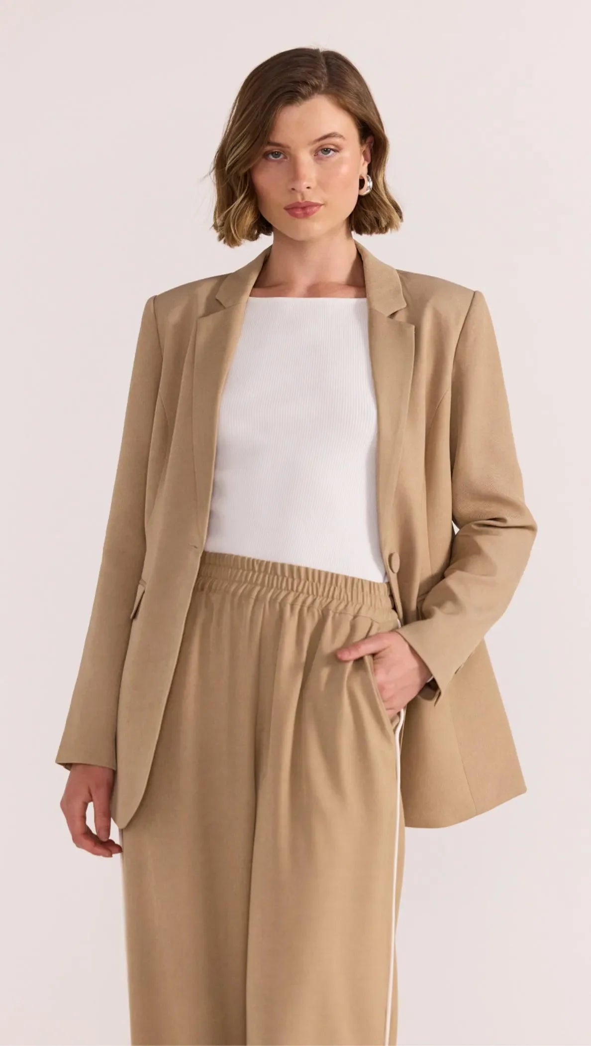 Staple the Label Bromley Blazer - Oat