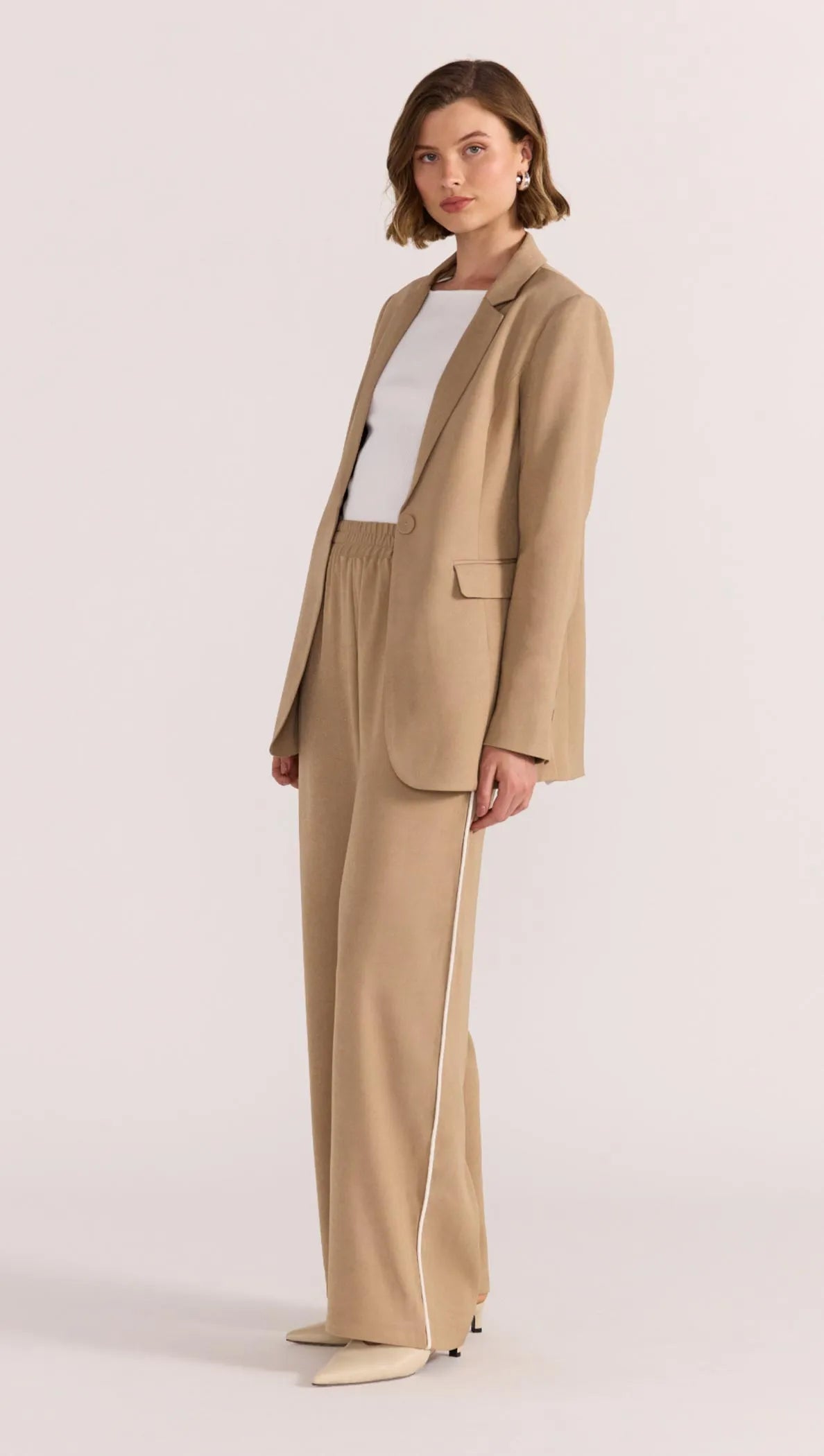 Staple the Label Bromley Blazer - Oat