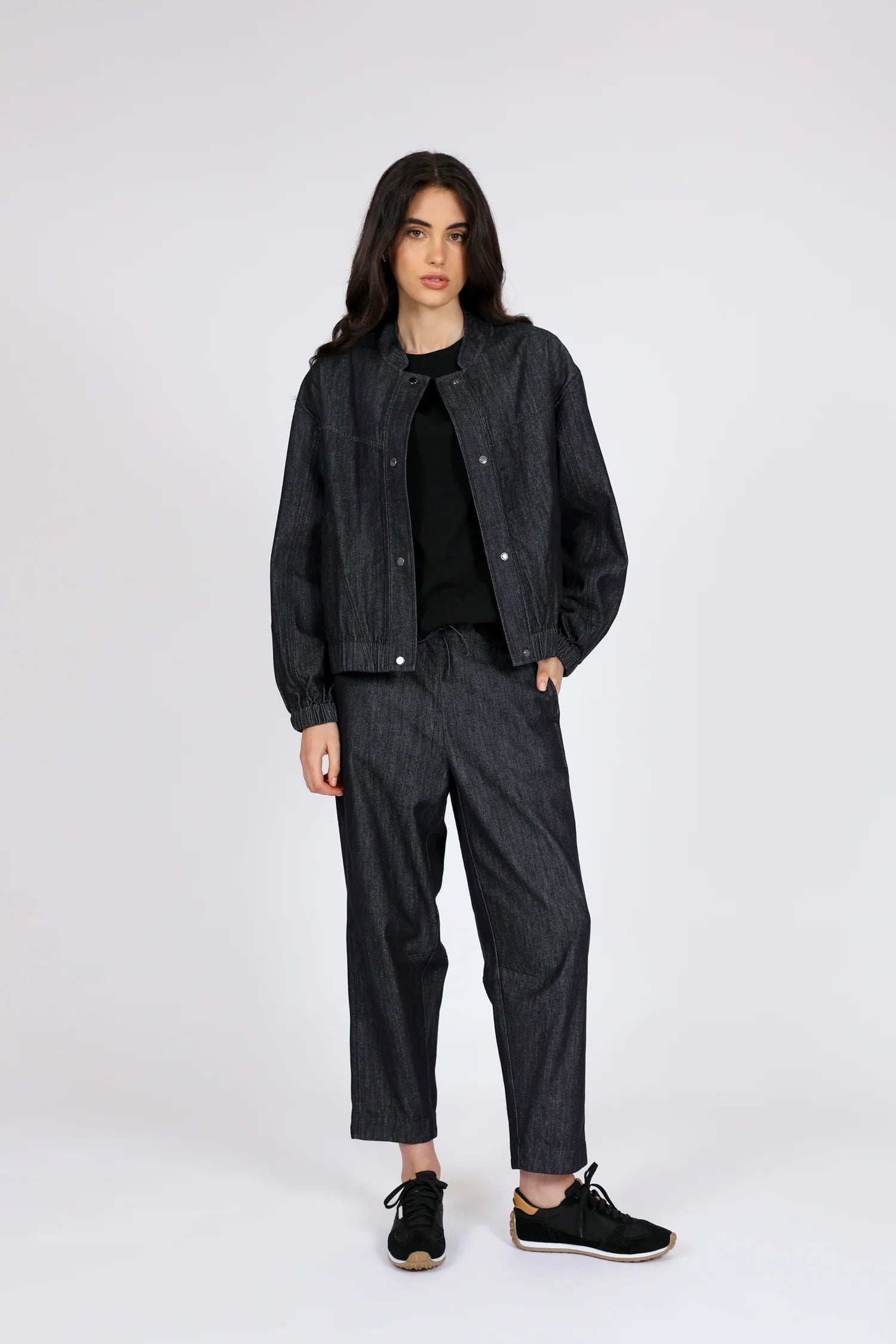 Beam Bomber Jacket - Dark Wash