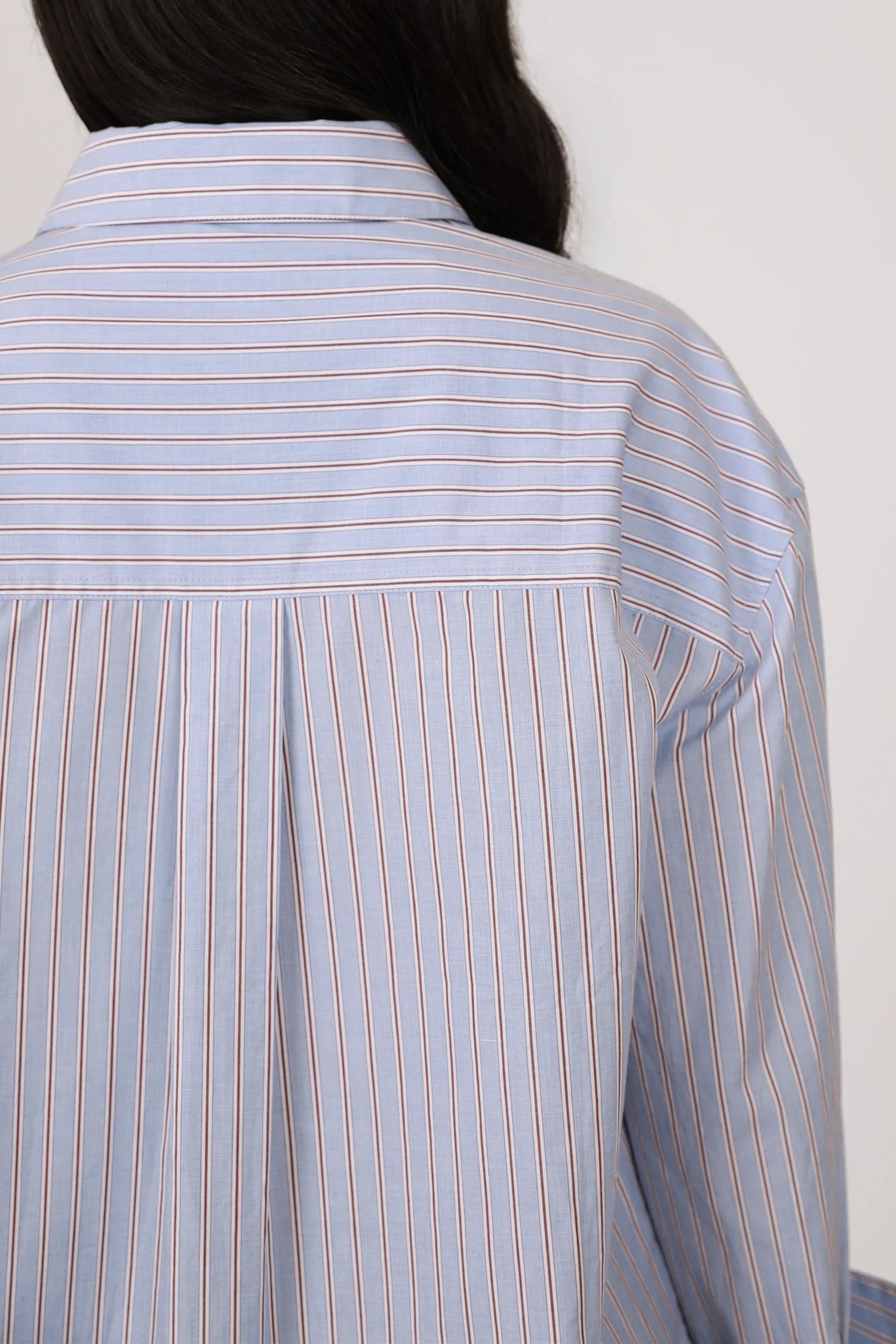 Marlow Benton Boyfriend Shirt - Blue Stripe
