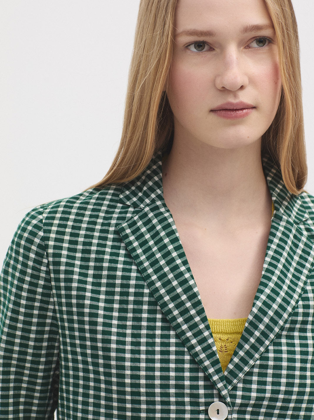 Seersucker Checked Blazer