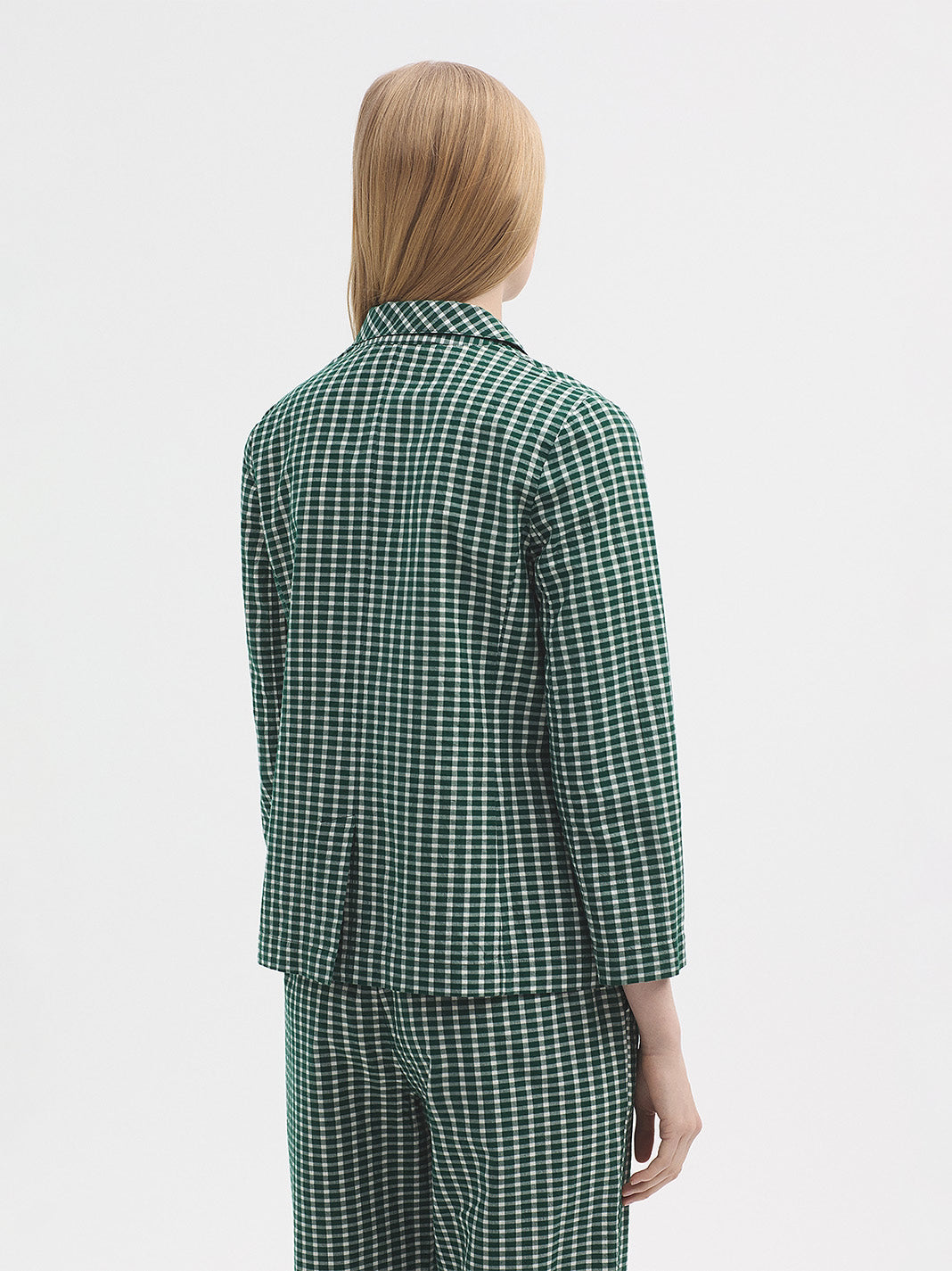 Seersucker Checked Blazer