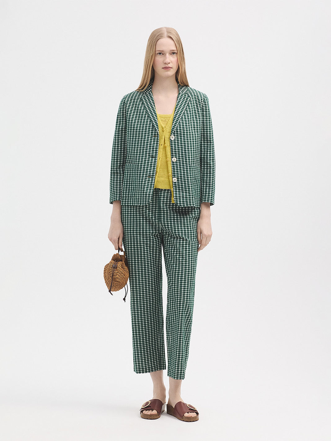 Seersucker Checked Blazer