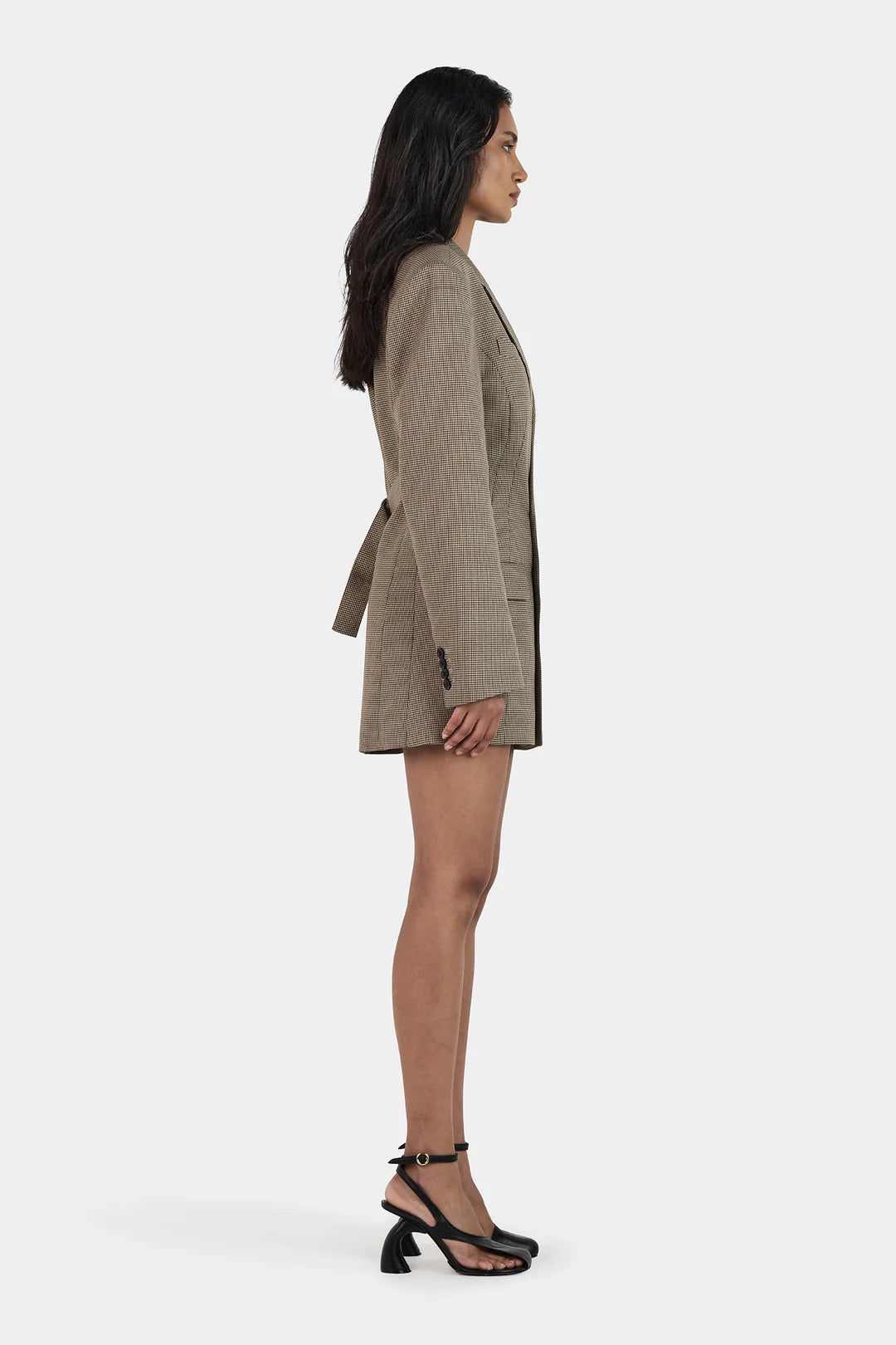 Callum Blazer Dress - Chestnut Check