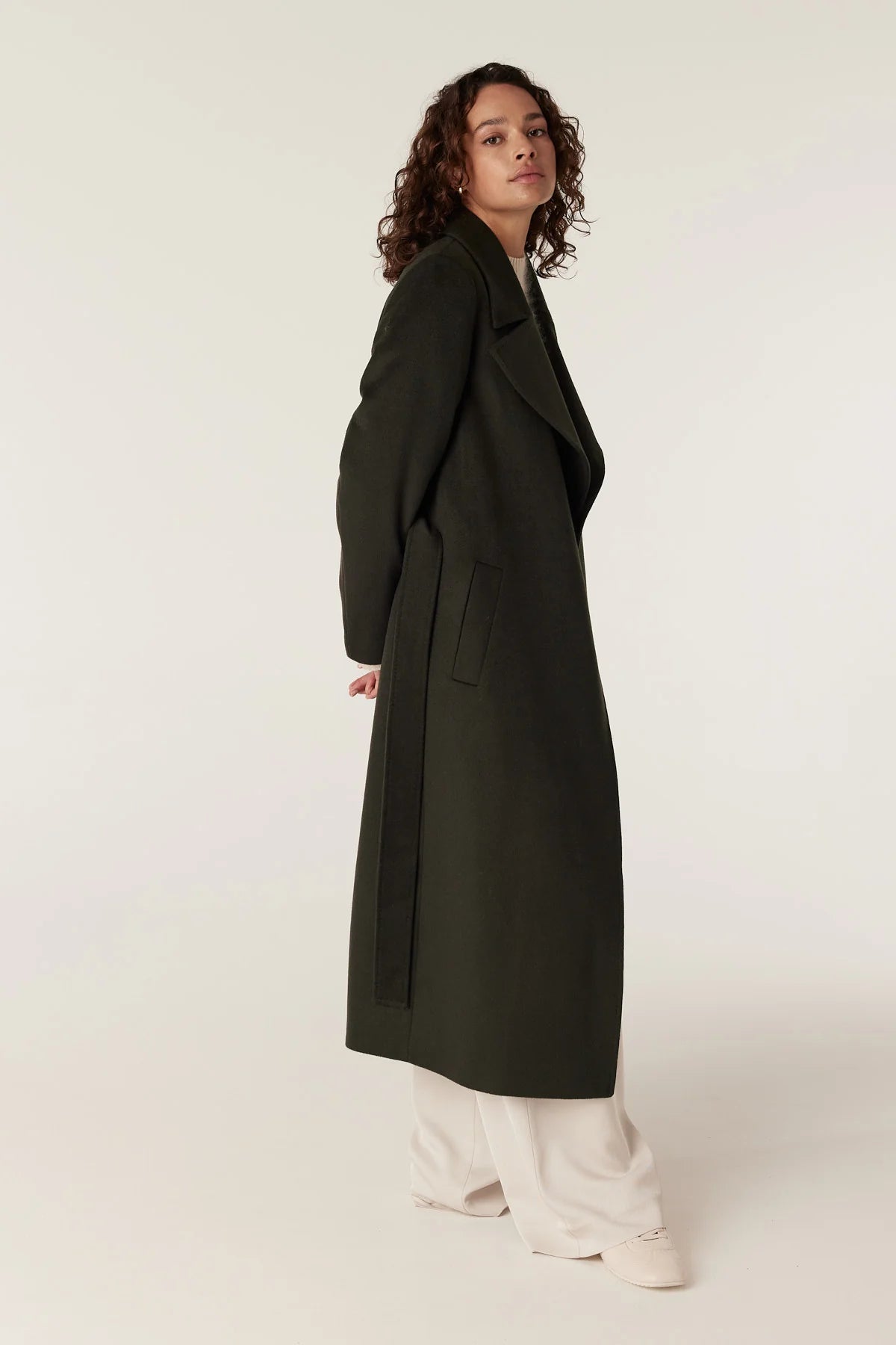 Evans Wool Coat - Forest Green