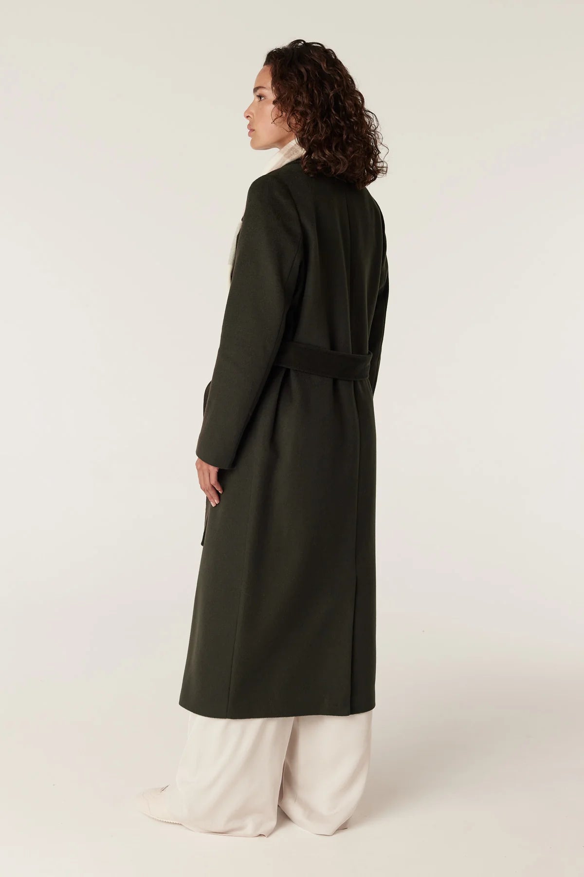 Evans Wool Coat - Forest Green