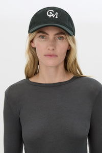 Isolde Embroidered Logo Cap - Black
