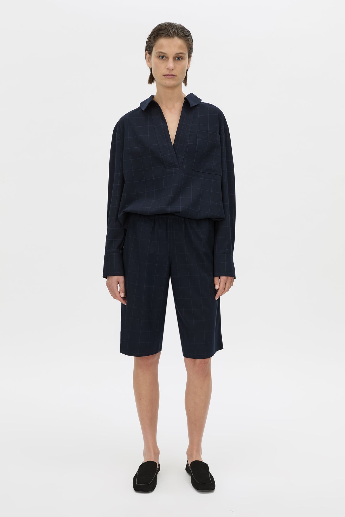 Camilla and Marc Lourdes Check Soft Short - Navy