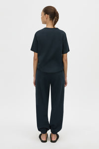 CAMILLA AND MARC Tia Flocking Logo Tee Deep Ink