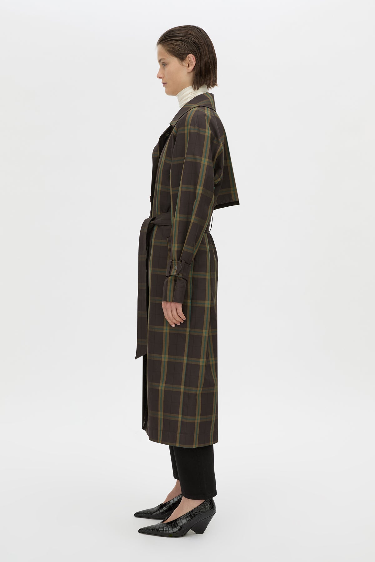 Camilla and Marc Winton Check Trench Coat - Espresso Check