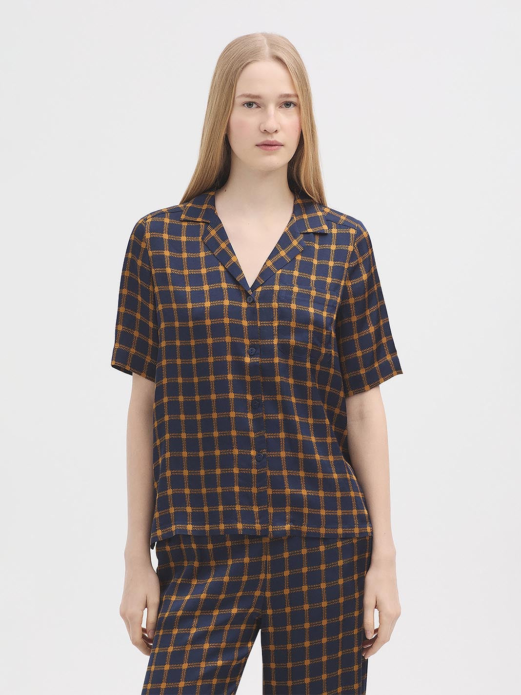 Garden Checks Satin Shirt